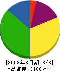 鈴木工業 貸借対照表 2009年8月期
