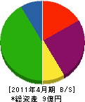 湯沢重機建設 貸借対照表 2011年4月期