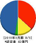 日道電建 貸借対照表 2010年3月期