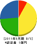 田村産業 貸借対照表 2011年8月期
