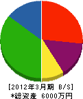南幌工業 貸借対照表 2012年3月期