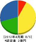 尾田燃料店 貸借対照表 2012年4月期