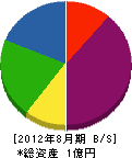 田辺ポンプ 貸借対照表 2012年8月期
