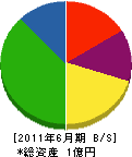 弓矢組 貸借対照表 2011年6月期