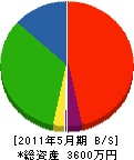 細川土砂 貸借対照表 2011年5月期