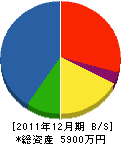 渡辺造園 貸借対照表 2011年12月期