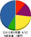岡井水道工業所 貸借対照表 2012年9月期