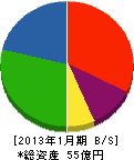 名古屋プロパン瓦斯 貸借対照表 2013年1月期