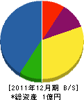 姉帯電気工業 貸借対照表 2011年12月期