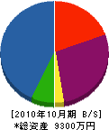 中山メンテナンス 貸借対照表 2010年10月期