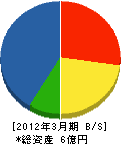 九州沖通信機 貸借対照表 2012年3月期