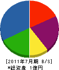 矢野電気商会 貸借対照表 2011年7月期