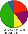 高松工業 貸借対照表 2012年8月期