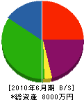 久田組 貸借対照表 2010年6月期