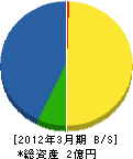 横山鉄工所 貸借対照表 2012年3月期