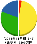 羽山組 貸借対照表 2011年11月期