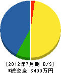 伊藤電気 貸借対照表 2012年7月期