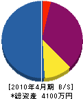 石川造園 貸借対照表 2010年4月期