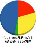 戸塚建設 貸借対照表 2011年5月期