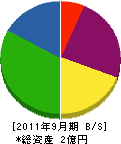 松田電気 貸借対照表 2011年9月期