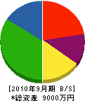 石田住宅 貸借対照表 2010年9月期