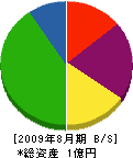 角田工業 貸借対照表 2009年8月期