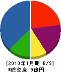 藤田鉄工所 貸借対照表 2010年1月期