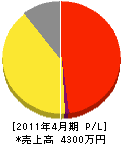 斉藤金庫（名） 損益計算書 2011年4月期
