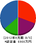 田村金物商店 貸借対照表 2012年8月期