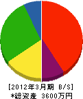 竹田工業所 貸借対照表 2012年3月期