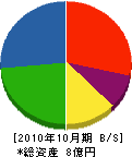 加藤工務店 貸借対照表 2010年10月期