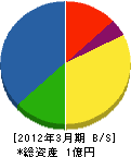 中晃電気工事 貸借対照表 2012年3月期