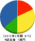 鎌田組 貸借対照表 2012年2月期