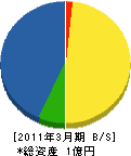 雄電社 貸借対照表 2011年3月期