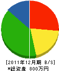 山本建築 貸借対照表 2011年12月期 山本建築 貸借対照表 2011年12月期