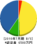 成田建設 貸借対照表 2010年7月期