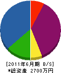 松田造園建設 貸借対照表 2011年6月期