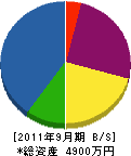 中央園芸 貸借対照表 2011年9月期