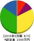 藤井工務店 貸借対照表 2010年8月期