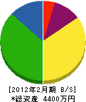 平岡サッシ工業 貸借対照表 2012年2月期