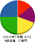 沼田工業 貸借対照表 2010年7月期