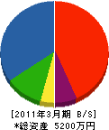 篠隈造園建設 貸借対照表 2011年3月期