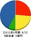 仁木総合建設 貸借対照表 2012年9月期
