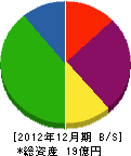 中田工務店 貸借対照表 2012年12月期