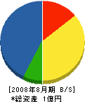 熊谷建設 貸借対照表 2008年8月期