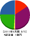 木本工務店 貸借対照表 2011年6月期