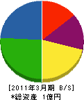 斉藤土建 貸借対照表 2011年3月期