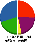 川名工務店 貸借対照表 2011年5月期
