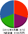 野沢工務店 貸借対照表 2012年9月期