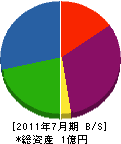 飯田土木工業 貸借対照表 2011年7月期